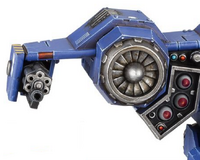 The Stormhawk's wing-mounted Assault Cannon and Skyhammer Missile Launcher