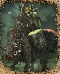 A  riding upon his Warboar