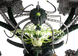 The Canoptek Sentinel's eight writhing tentacles help keep the  captive within a force shield it generates within the 