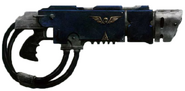 The Ryza Pattern Hot-shot Volley Gun is the ultimate weapon deployed by the Scions of the Militarum Tempestus, able to maintain a punishing rate of high-powered laser fire.