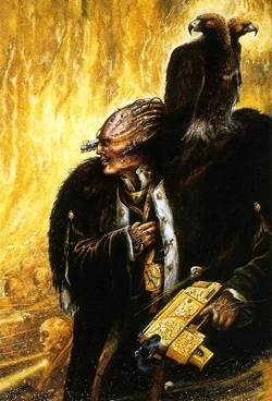 John Blanche's painting, "Inquisitor Tannenberg"