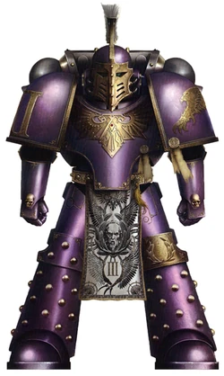 A Prefector of the   in Mark IV ; the helmet crest denotes high status within the IIIrd Legion's organisation, in this case membership in the elite Phoenix Guard Millennial
