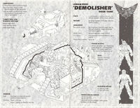 Interior schematics of the Leman Russ Demolisher