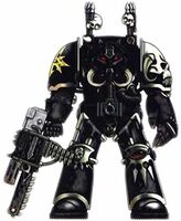 A Black Legion Chaos Terminator.