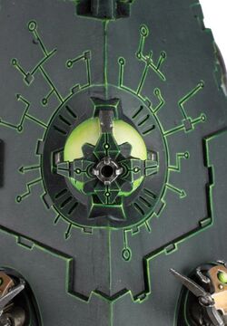 A Tesla Sphere mounted upon the corner of a  .