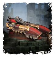 A Legio Custodes Caladius Annihilator Grav-Tank.