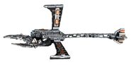 A Necron Scythe-class Harvest Ship
