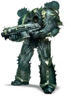 A Possessed Chaos Space Marine of The Tormented