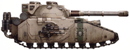 Pre-Heresy Death Guard Legion Fellblade super-heavy tank Crakatavas; this vehicle took part in numerous armoured thrusts throughout the duration of the Drop Site Massacre on Isstvan V.