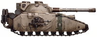 Pre-Heresy Death Guard Legion Fellblade super-heavy tank Crakatavas; this vehicle took part in numerous armoured thrusts throughout the duration of the Drop Site Massacre on Istvaan V