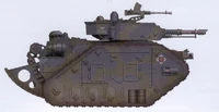 A Leman Russ Annihilator of the 158th Death Korps of Krieg Siege Regiment, 9th Company; this vehicle fought during the Siege of Vraks