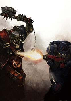 Ork vs Crimson Fist 1 1 by 1mpact