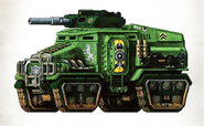 During the bloody war on the Death World of Gaur-Ix, the Taurox Prime Huntsman of the 9th Iotan Gorgonnes proved its worth time and again. Speeding through toxic mists, it spearheaded a string of ambushes that saw the Traitor forces of the Death Guard crushed in solar weeks.