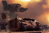 A Chaos Rhino during the Siege of Vraks