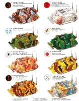 Approved variant camouflage patterns for Imperial Guard and Space Marine Rhinos
