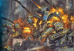 Thousand Sons  on the attack, including a , a  and a .