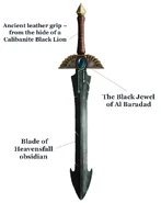 The Sword of Silence, wielded by Master Belial. This ancient sword is traditionally wielded by the Master of the elite Deathwing Company