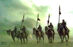 A squadron of Death Riders operating on a toxic world