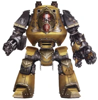 Imperial Fists Contemptor Pattern Dreadnought Justici Ghunfried who served during the early days of the Horus Heresy.