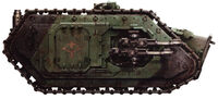 A Spartan Assault Tank of the Sons of Horus Legion