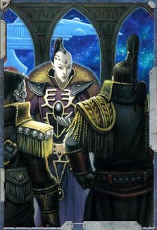 Вольный торговец на переговорах с представителями эльдар