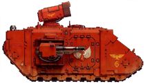 A Land Raider Helios of the Blood Angels Chapter