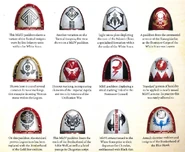 Examples of Pre-Heresy White Scars heraldry.
