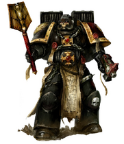 Chaplain Arophan, who guided Strike Force Mortalis during the Cryptus Campaign