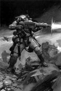 A Tempestus Scions Squad in action.