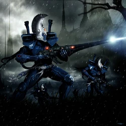  Dire Avengers of   in battle.
