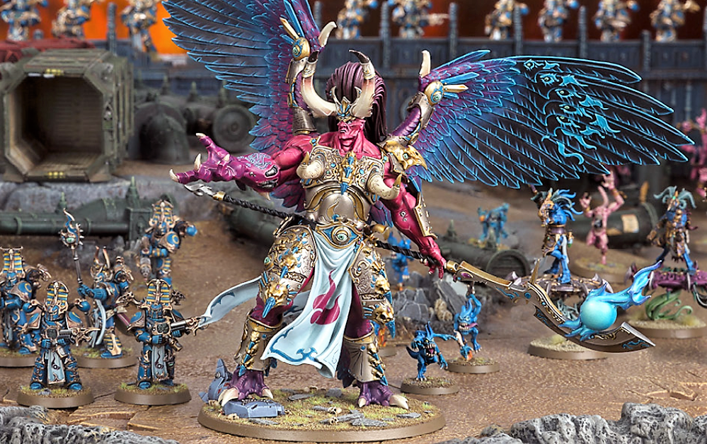 Magnus Daemon Primarch of Tzeentch Custom Painted Miniature 