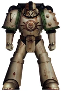 DG Sgt Mk IV.jpg (206 KB) Pre-Heresy Death Guard Sergeant Sorruk Vasha, wearing later Legion-issued Mark IV Maximus Power Armour; note the additional molecular bonding studs used to reinforce the left shoulder armour for enhanced protection in fire-sweep squads.