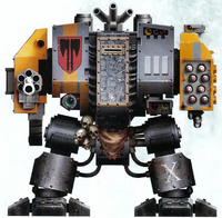 A Hellfire Dreadnought of the Executioners Space Marine Chapter