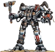 A Nemesis Dreadknight armed with a Nemesis Daemonhammer and a Heavy Psycannon