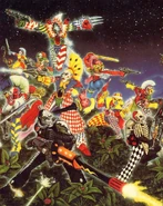 A Harlequin Troupe in battle