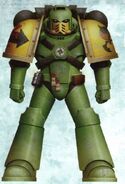 Mantis Warriors Space Marine in Mark IV Maximus Power Armour.