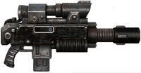 A Stalker Pattern Bolter with Mark 40 Targeter System and elongated barrel