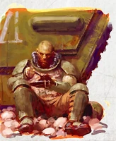 Basilisk shell loader from the Cadian 781st Artillery Regiment, seconded to the 92nd Cadian infantry