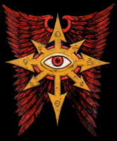 A Black Legion Banner displaying the Eye of Horus