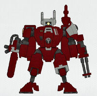 Shas'vre Tasso of the Farsight Enclaves,wearing an XV8 Crisis Battlesuit armed with a Burst Cannon and Plasma Rifle