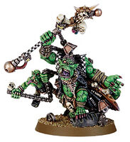 An Ork Weirdboy in combat