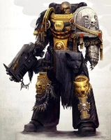 Brother Pardis of the Tigers Argent during his secondment to the Deathwatch, before his internment within a Deathwatch Dreadnought.