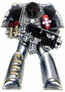 Iron Knights Firstborn Veteran wearing hybrid variant Mark III Iron Power Armour.