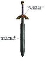 The Raven Sword, wieled by Master Sammael. This ancient sword is traditionally wielded by the Master of the Ravenwing Company.