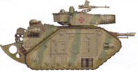 A Leman Russ Demolisher of the 7th Death Korps of Krieg Tank Regiment