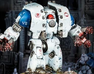A Pre-Heresy World Eaters Legion Leviathan Siege Dreadnought armed with a pair of Leviathan Siege Drills.