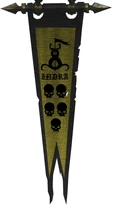 House Indra honour banner of the Cerastus Knight-Castigator Blade of Molech.
