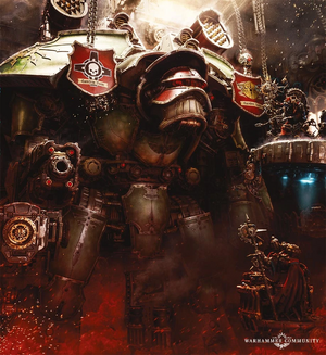 Legio Solaria Warlord-class Titan docked