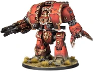 A Pre-Heresy Blood Angels Legion Leviathan Siege Dreadnought armed with a Leviathan Storm Cannon and Leviathan Siege Claw.