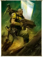 An Imperial Fists Scout Marine Sergeant.